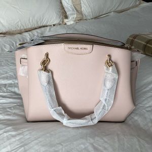 MK large leather satchel